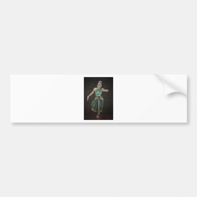 Bharatanatyam Dancer Bumper Sticker (Front)