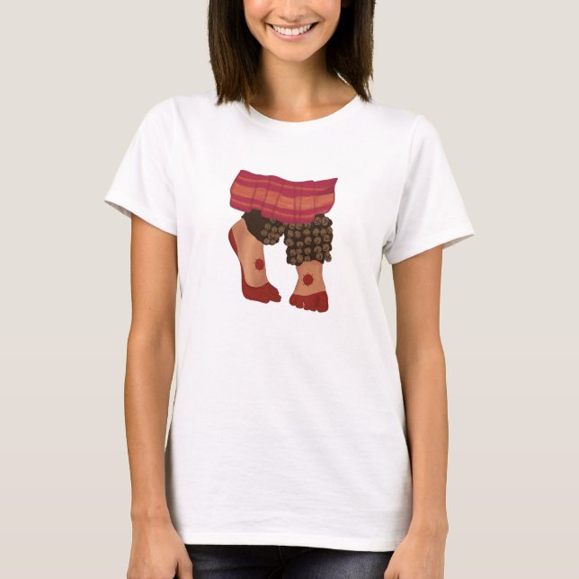 Bharatanatyam dancers Feet Design personalised T-Shirt (Front)