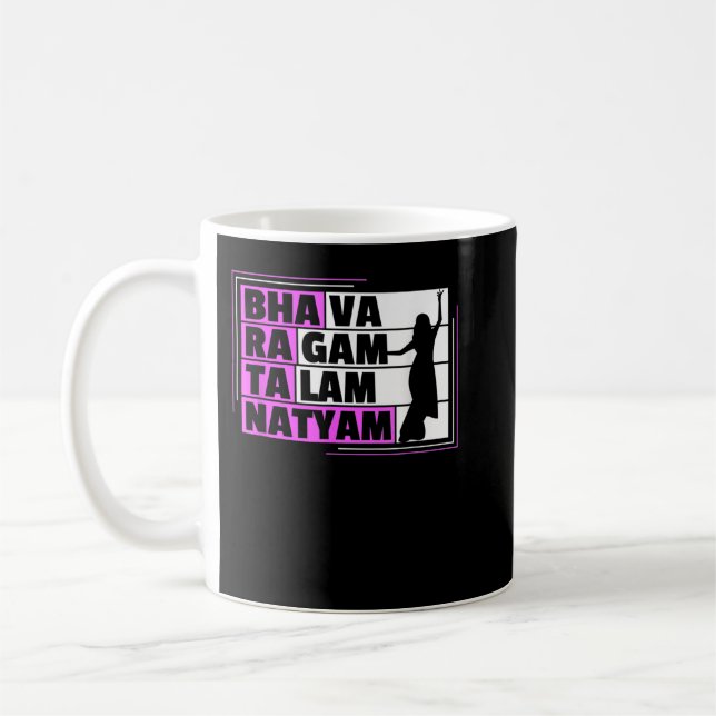 Bharatanatyam Design for a Bharatanatyam Dancer Coffee Mug (Left)