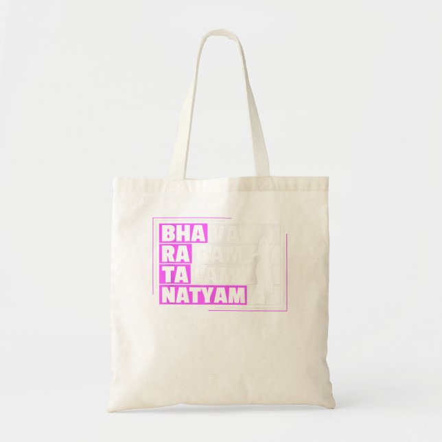 Bharatanatyam Design for a Bharatanatyam Dancer Tote Bag (Front)