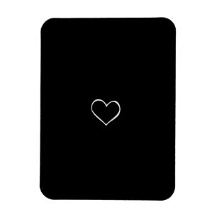 BHBL black background white heart classic love fli Magnet