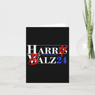 Bheimer 2024 Funny Kamala Harris And Tim W 2024 Card