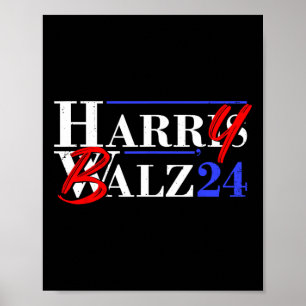 Bheimer 2024 Funny Kamala Harris And Tim W 2024 Poster