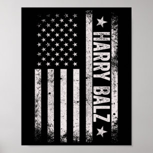Bheimer 2024 Harris W Usa Flag Political  Poster