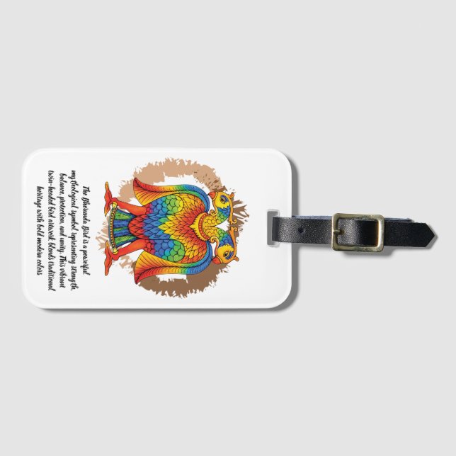 bherunda bird luggage tag (Front Horizontal)