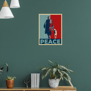 Bhikkhu Pannakara and Peace Dog Aloka Poster