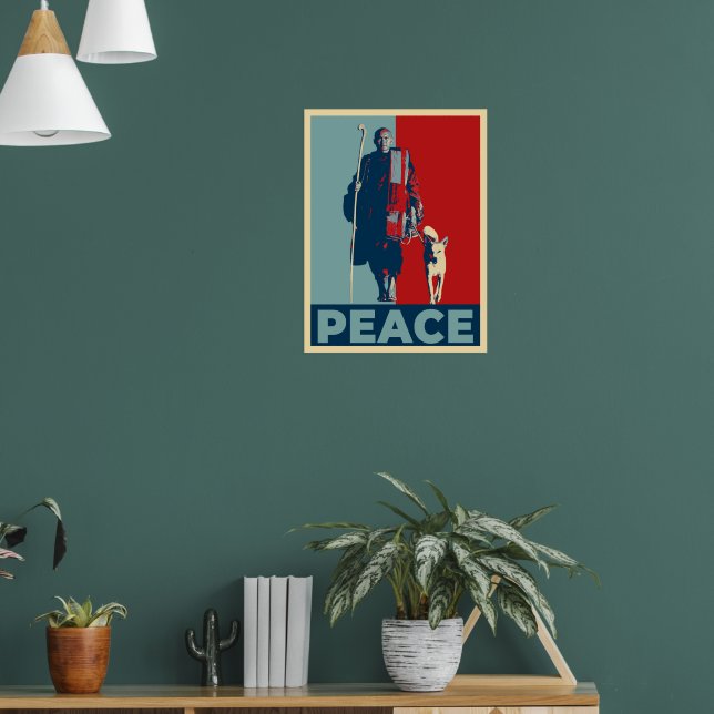 Bhikkhu Pannakara and Peace Dog Aloka Poster (Living Room 1)
