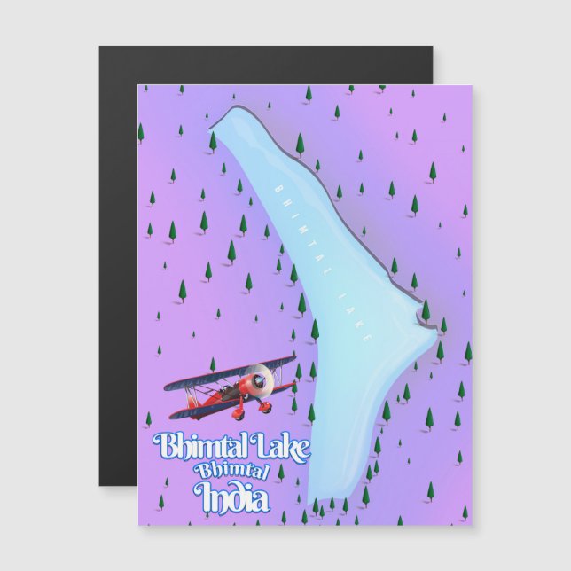 Bhimtal Lake Bhimtal India travel poster. (Front/Back)