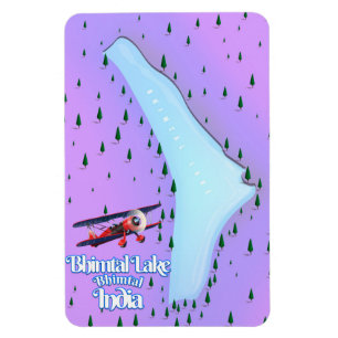 Bhimtal Lake Bhimtal India travel poster. Magnet