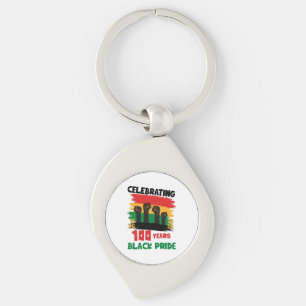 BHM 100 Years Celebrate Black History Month Key Ring