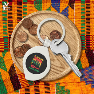 BHM 100 Years Celebrate Black History Month Key Ring