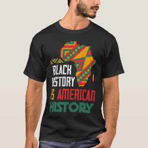 BHM Black Americans Proud African American Black H T-Shirt