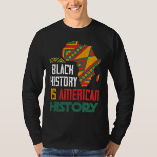 BHM Black Americans Proud African American Black H T-Shirt