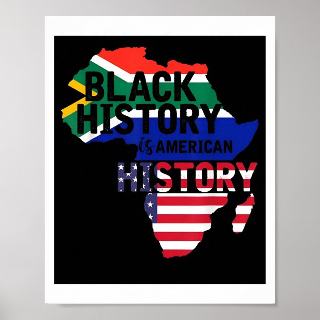 Bhm Gift Black History Is American Poster (Front)