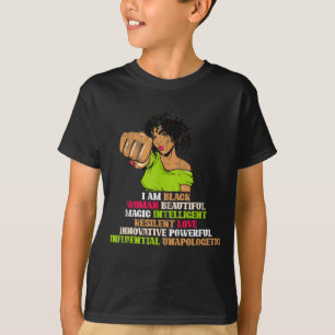 BHM Women Girls Gift Black History Month African A T-Shirt