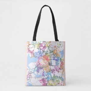 Bhopal Madhya Pradesh City Map Tote Bag