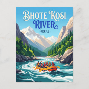 Bhote Kosi River, Nepal Postcard