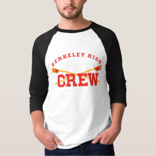 BHS Crew - 3/4 Sleeve w/Retro Logo - Mens/Unisex T-Shirt