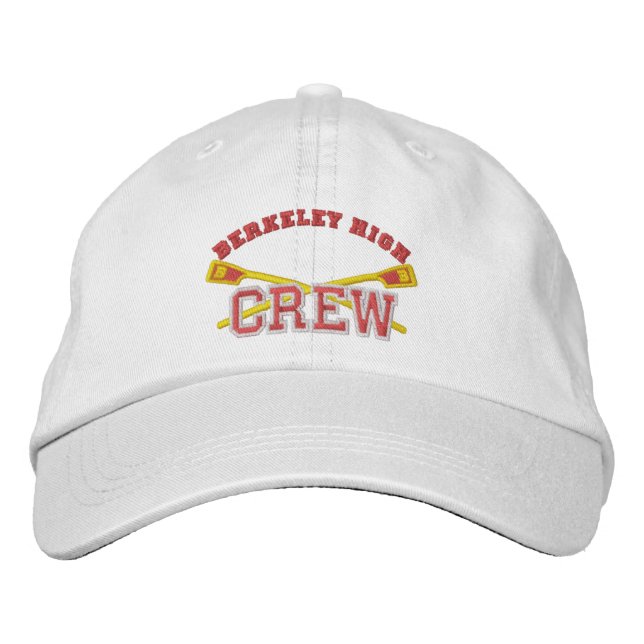 BHS Crew - White Embroidered Hat (Front)