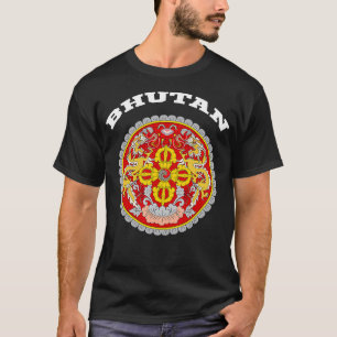 Bhutan Coat of Arms Souvenir Gift Flag Bhutanese  T-Shirt