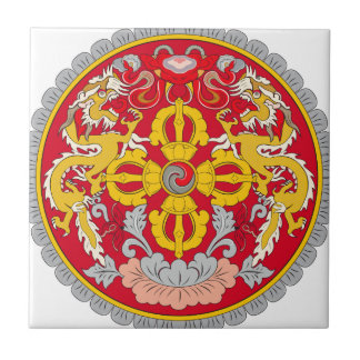Bhutan Coat of Arms Tile