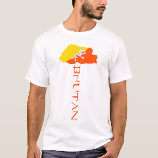 Bhutan Country Map Flag T-Shirt
