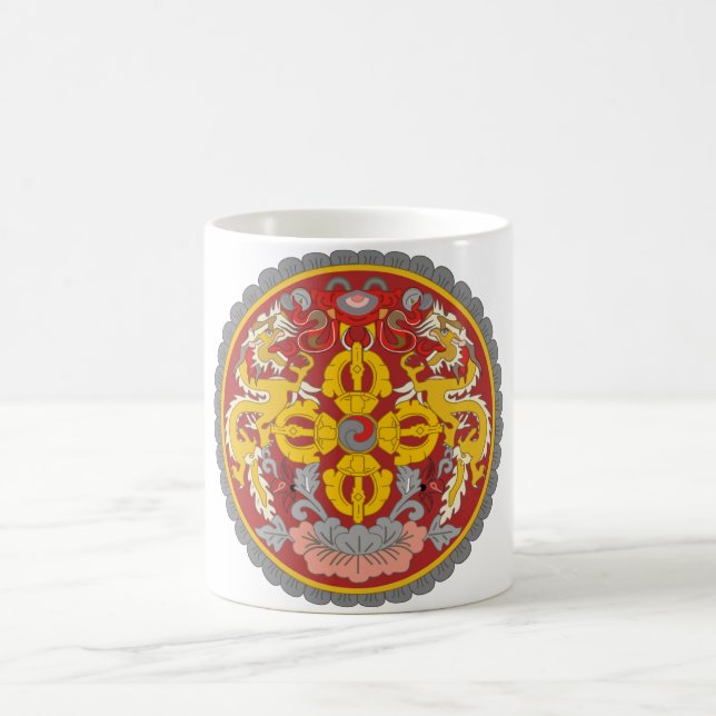 bhutan emblem coffee mug (Center)
