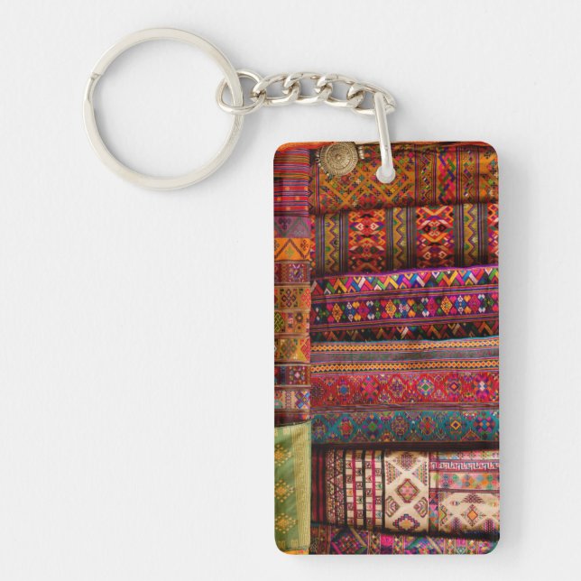 Bhutan fabrics for sale key ring (Front)