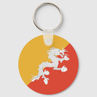 Bhutan Fisheye Flag Keychain