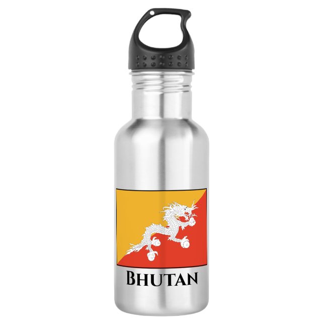 Bhutan Flag 532 Ml Water Bottle (Front)
