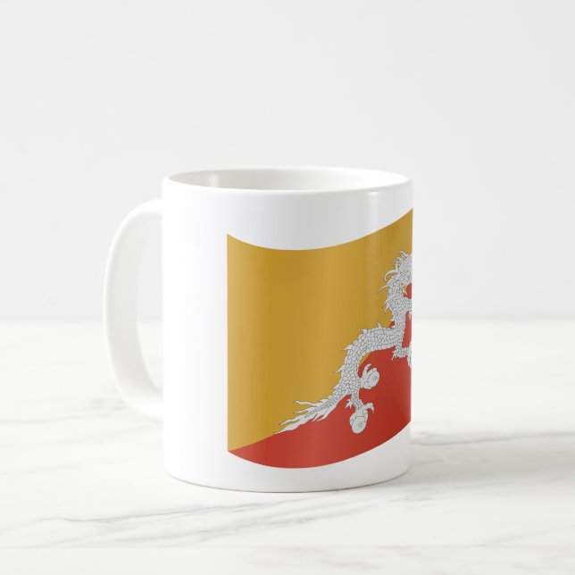 Bhutan Flag Coffee Mug (Front Left)