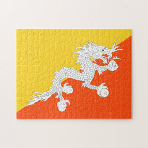 Bhutan flag jigsaw puzzle