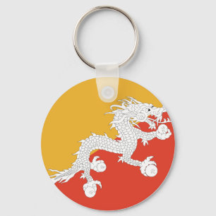 Bhutan Flag Key Ring