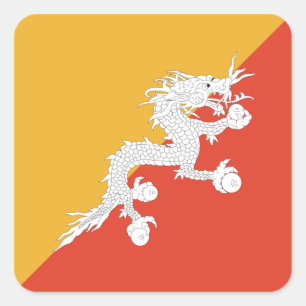 Bhutan Flag Sticker