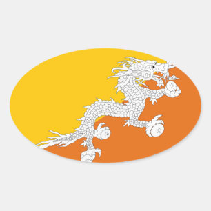 Bhutan Flag Sticker