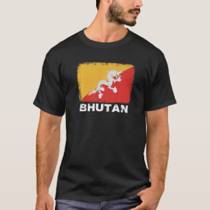 Bhutan Flag  Support Bhutanese People Women Men T-Shirt