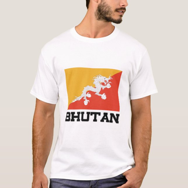 Bhutan Flag T-Shirt (Front)