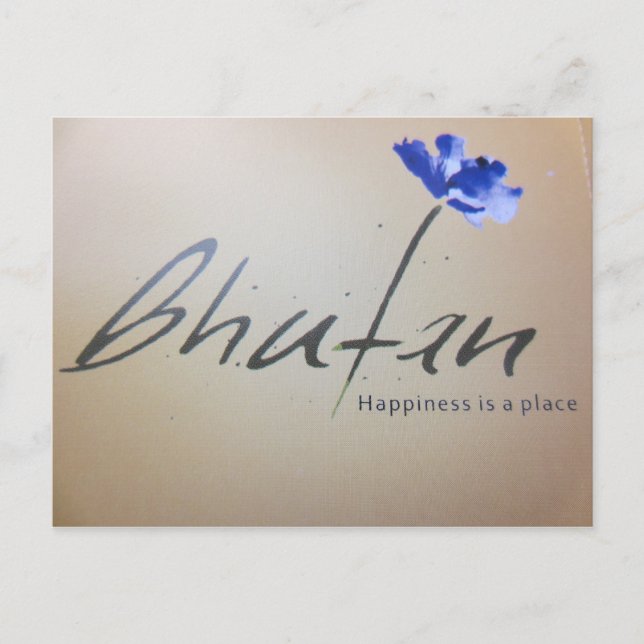 bhutan happiness postcard (Front)