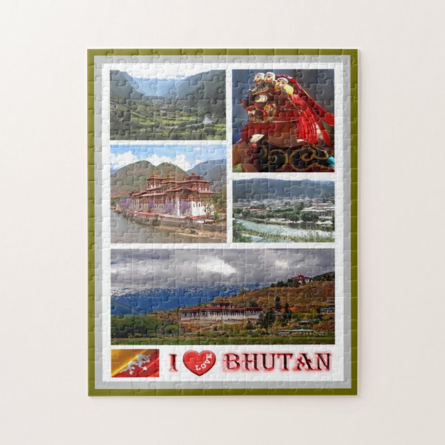 Bhutan - I Love - Jigsaw Puzzle (Vertical)