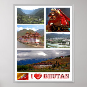 Bhutan - I Love - Poster