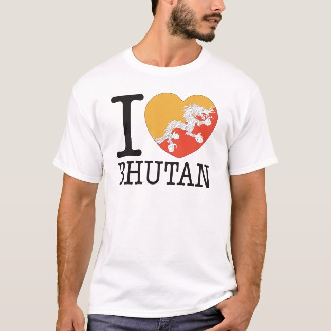 Bhutan Love v2 T-Shirt (Front)