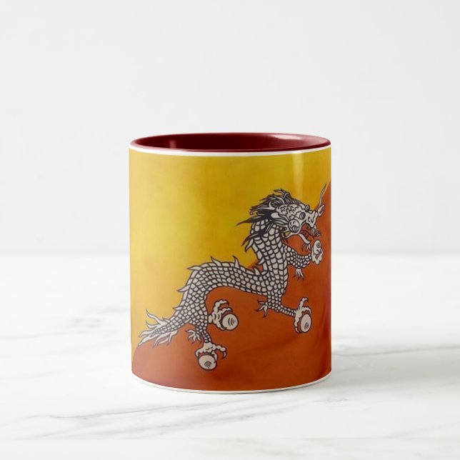 Bhutan -Mug- Two-Tone Coffee Mug (Center)
