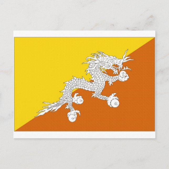 Bhutan National Flag Postcard (Front)