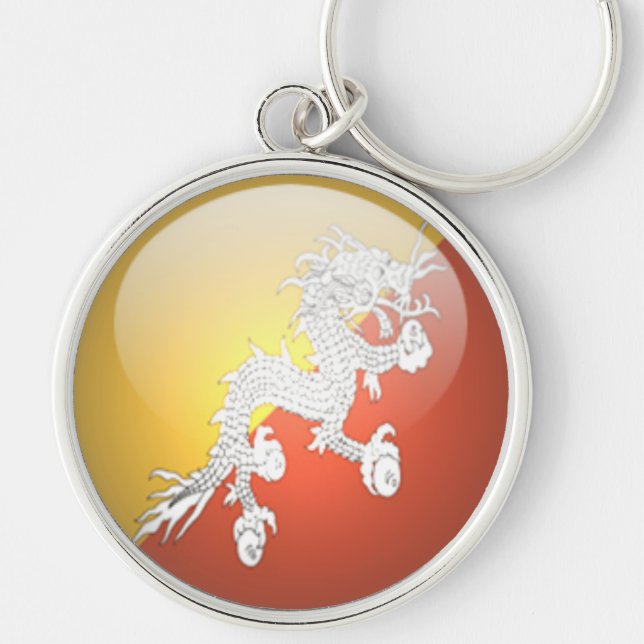 Bhutan - Premium Round Keychain (Front)