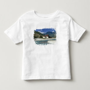 Bhutan, Punaka. The Mo Chhu River flows past Toddler T-Shirt
