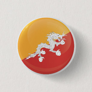 Bhutan  Round Icon Flag 3 Cm Round Badge