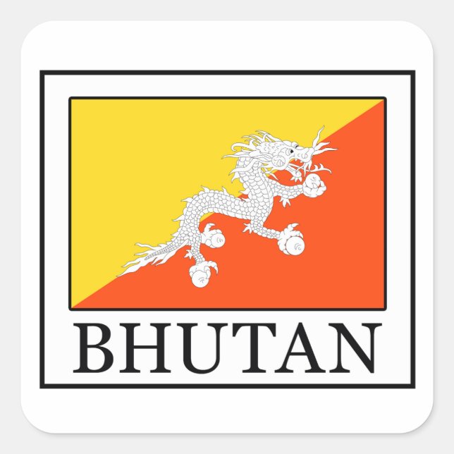 Bhutan Square Sticker (Front)