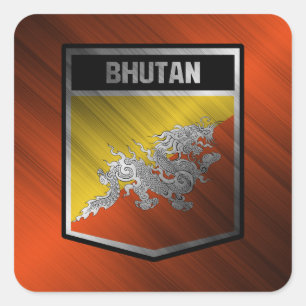 Bhutan Square Sticker