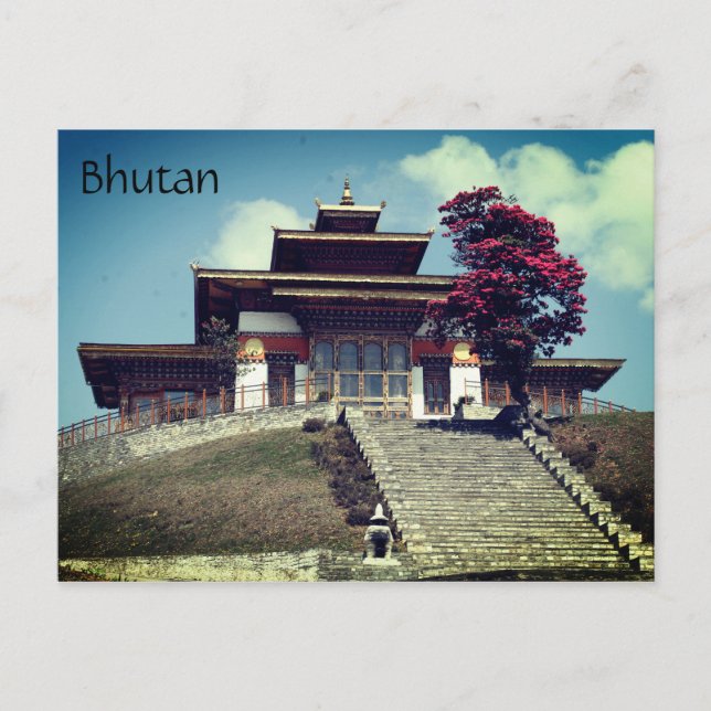 bhutan temple postcard (Front)