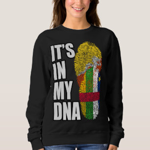 Bhutanese And Central African Mix DNA Flag Heritag Sweatshirt